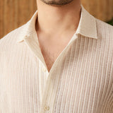 Camisa de Algodão de Mangas Longas - Estilo Bodrum