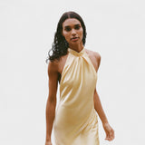 Gala - Vestido de Satin com Decote Halter