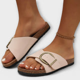 Margarida - Sandália Elegante de Cortiça Feminina com Fivela