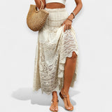 Saia Midi com Detalhes em Renda
