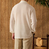 Camisa de Algodão de Mangas Longas - Estilo Bodrum