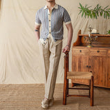 Camisa Jacquard de Algodão Tricotada com Mangas Curtas 'Ripley'