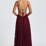Francisca - Vestido Longo com Detalhes de Cintura de Corset