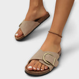 Margarida - Sandália Elegante de Cortiça Feminina com Fivela