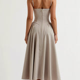 Odete - Midi Dress with Structured Bodice