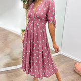 Mónica - Vestido Chic com Estampa de Poás