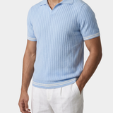 Camisa Pierre Azul Claro Texturizada, Sem Botões
