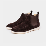 Botins Chelsea em Camurça Marrom