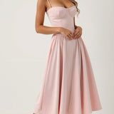 Odete - Midi Dress with Structured Bodice