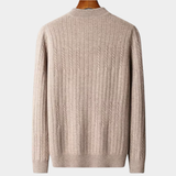 Pullover LANA MERINO Extra-Fino com Ribs e Gola Alta