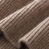 Pullover LANA MERINO Extra-Fino com Ribs e Gola Alta