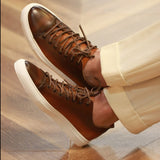 Sapatilhas de Couro 'Heritage' com Atacadores - Elegância e Conforto