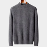 Pullover LANA MERINO Extra-Fino com Ribs e Gola Alta