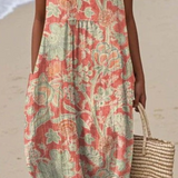 Elis - Vestido Vintage com Padrão Floral