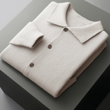Camisa de Botão em Lã Merino Super Fina