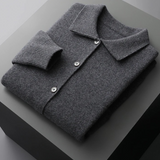 Camisa de Botão em Lã Merino Super Fina