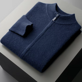 Conjunto de Jantar Luzzо em Lã Merino Extra-Fina na Cor Azul Marinho