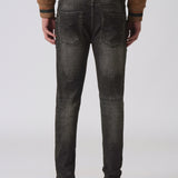 Desbotados Slim Fit Jeans Pretos