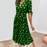 Mónica - Vestido Chic com Estampa de Poás