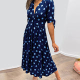 Mónica - Vestido Chic com Estampa de Poás