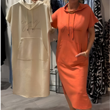 Sásquia - Elegante Vestido Casual com Capuz