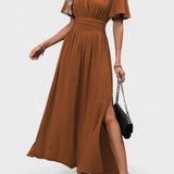 Eterna - Elegante Vestido Maxi Preto para Noite