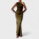 Luna - Elegante vestido assimétrico de cetim