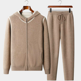 Conjunto de Relaxamento em Cashmere Bege - Estilo Milano