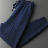 Conjunto de Jantar Luzzо em Lã Merino Extra-Fina na Cor Azul Marinho