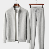 Conjunto de Relaxamento em Cachemira Premium Cinza Claro - Modelo Denis
