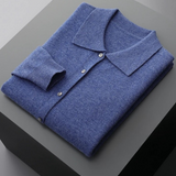 Cardigan em lã merino super fina