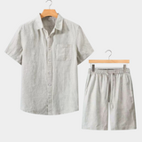 Conjunto de Verão Dolce Vita com Mangas Curtas - Bege