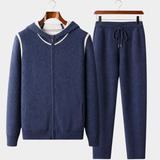 Conjunto de Relaxamento em Cashmere Premium - Azul Marinho Milano