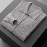 Cardigan em lã merino super fina