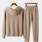 Conjunto de Relaxamento em Cashmere Bege - Estilo Milano