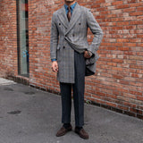 Palton Dublu cu Model Houndstooth Prince of Wales