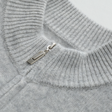 Conjunto Sofisticado de Lã Merino Extra-Fina em Cinza Claro - Luzzo