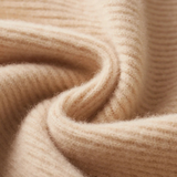 Cardigan de lã merino extra-fina com fecho de correr e detalhes em rib