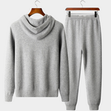 Conjunto de Relaxamento Alain em Cashmere Premium na Cor Cinza Claro
