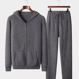 Conjunto Arvo de Lã Merino Extra-Fina em Cinza Escuro