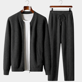 Conjunto Falcone - Confeccionado em Lã Merino Extra-Fina na Cor Preta