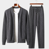 Conjunto de Lã Merino Extra-Fina Falcone, Pura, Cinza Escuro