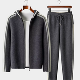 Conjunto Damien em Lã Merino Extra-Fina - Cinza Escuro