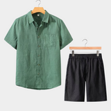 Conjunto de Verão Dolce Vita com Mangas Confortáveis - Verde e Preto