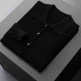 Cardigan em lã merino super fina