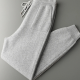 Conjunto de Relaxamento Alain em Cashmere Premium na Cor Cinza Claro