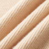 Cardigan de lã merino extra-fina com fecho de correr e detalhes em rib
