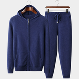 Conjunto Teore Kilian de Cashmere de Alta Qualidade, Azul Marinho