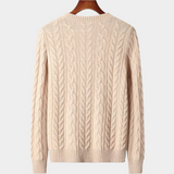 Pullover de lã merino extra-fina com detalhe em cordão