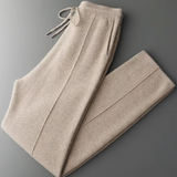 Calças de Cashmere Premium na Cor Tabaco